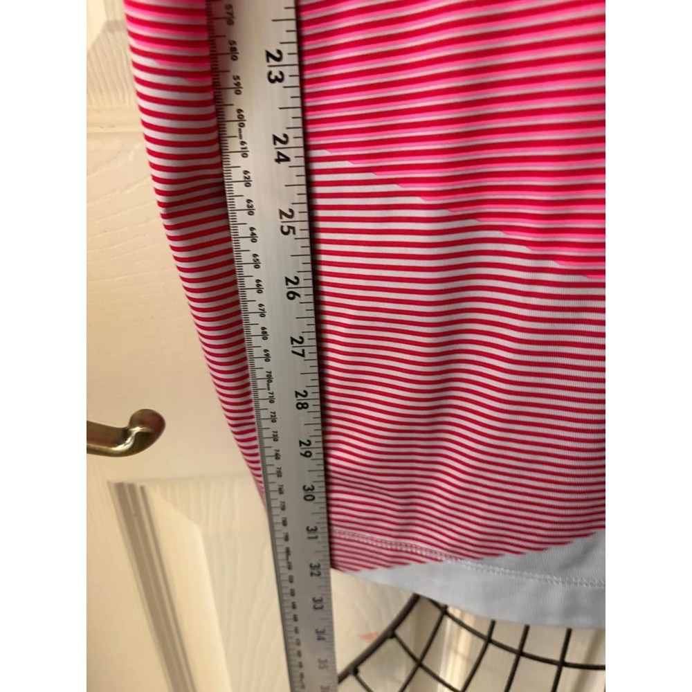 Nike Golf Tour Performance Dri-FIT Polo Men's XL Blue Pink Striped Golf Shirt - Picture 4 of 8